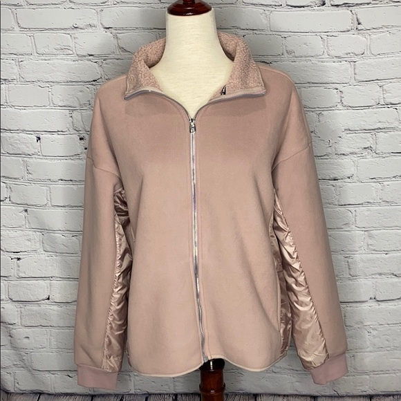 H&M WOMENS SPORT TRACK JACKET IN POWDER PINK - Picture 2 of 7